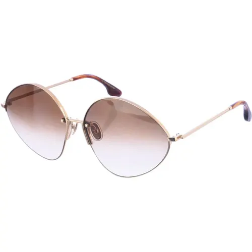 Rechteckige Sonnenbrille mit Metallrahmen Grau,Metallrahmen Rechteckige Sonnenbrille Grau,Rechteckige Sonnenbrille mit Metallrahmen,Rechteckige Sonnen - Victoria Beckham - Modalova