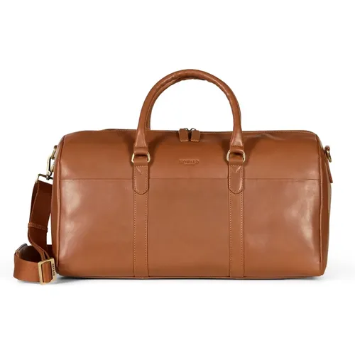 Tan Leather Weekend Bag , male, Sizes: ONE SIZE - Howard London - Modalova