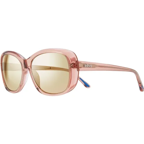 Crystal Mauve Sunglasses Eco-Friendly , female, Sizes: 56 MM - Revo - Modalova