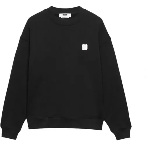 Cotton Logo Sweater , male, Sizes: L, M - Msgm - Modalova