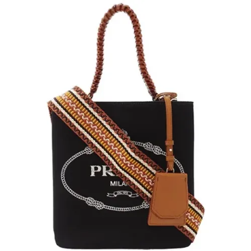 Pre-owned Tote Bags, female, , Size: ONE SIZE Pre-owned Canvas shoulder-bags - Prada Vintage - Modalova