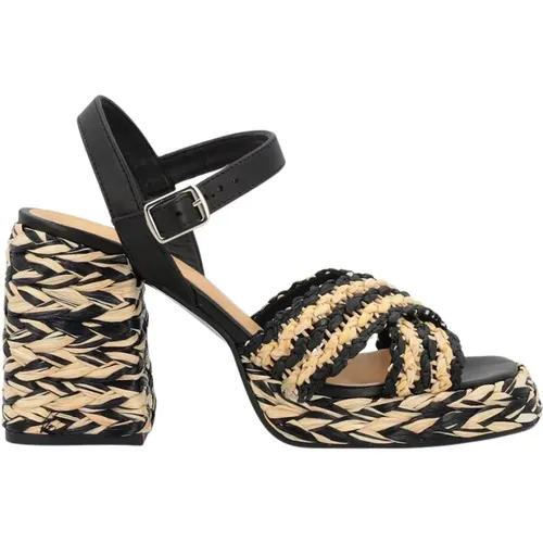 Raffia Sandal High Heel Elevate Style , female, Sizes: 3 UK, 4 UK, 5 UK, 6 UK - Castañer - Modalova