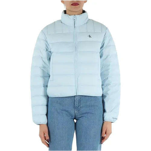 Quilted Logo Print Puffer Jacket , female, Sizes: XS - Calvin Klein Jeans - Modalova