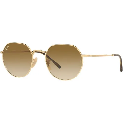 Jack 3565 Sunglasses in Gold/Brown , unisex, Sizes: 53 MM - Ray-Ban - Modalova