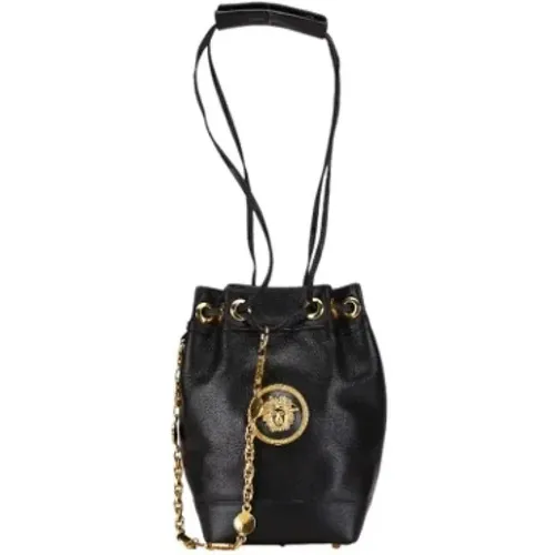 Pre-owned Bucket Bags, female, , Size: ONE SIZE Pre-owned Leather shoulder-bags - Versace Pre-owned - Modalova