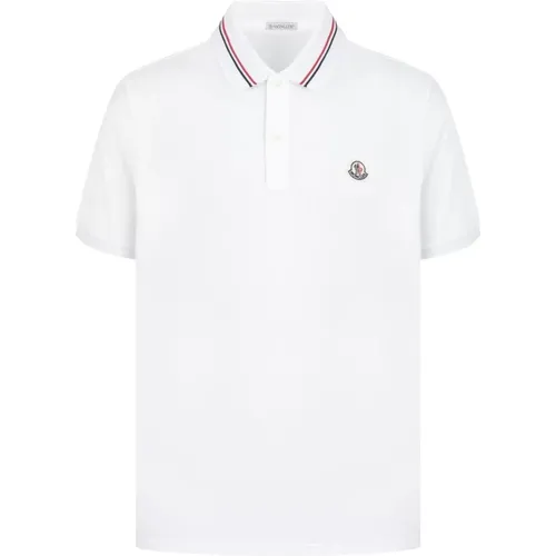 Polo Shirts, male, , Size: 3XL Branded Collar Polo Shirt - Moncler - Modalova