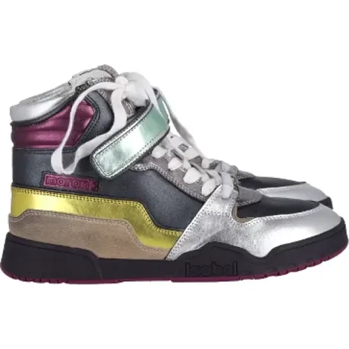 Metallic Colorblock High-Top Sneakers , female, Sizes: 7 UK - Isabel Marant Pre-owned - Modalova