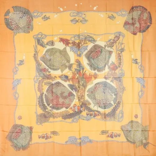 Pre-owned Scarves, female, , Size: ONE SIZE Pre-owned Silk scarves - Hermès Vintage - Modalova