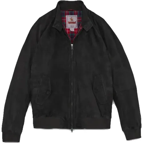 Winter G9 Suede Harrington Jacke Grün , Herren, Größe: 2XS - Baracuta - Modalova