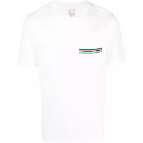 Artist Stripe Jersey Knit T-shirt , male, Sizes: S, L, M, XL - Paul Smith - Modalova