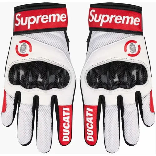 Leather Gloves Carbon Fiber Protection , unisex, Sizes: S, L, M, XL - Supreme - Modalova