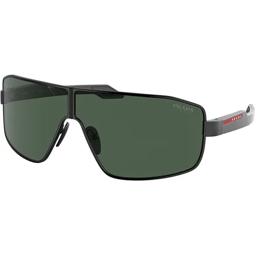 Stylish Sunglasses with Dark Green Lenses , male, Sizes: ONE SIZE - Prada - Modalova