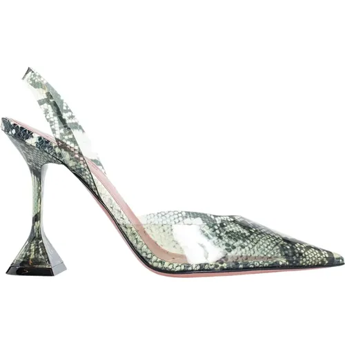 Snake Print Slingback Heels , female, Sizes: 3 UK, 7 UK, 6 UK, 4 UK - Amina Muaddi - Modalova