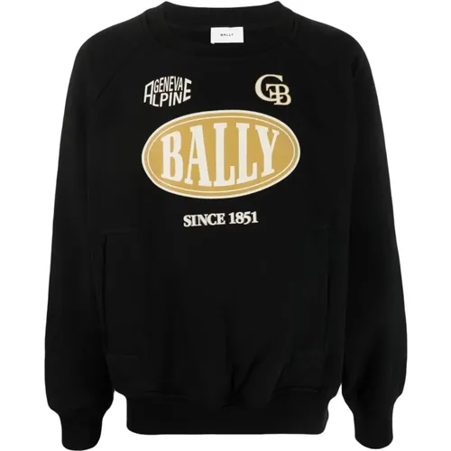Logo-Print Baumwoll-Sweatshirt für Herren - Bally - Modalova