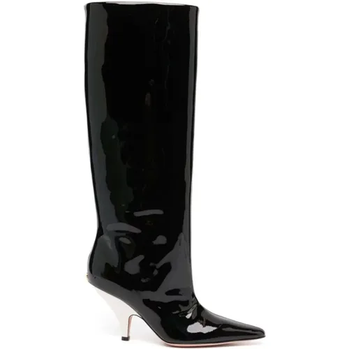 Patent Leather Knee-Length Katy Boots , female, Sizes: 7 1/2 UK, 6 UK, 6 1/2 UK - Bally - Modalova