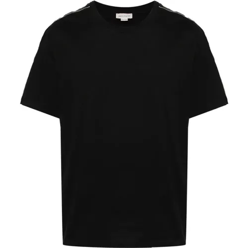 Schwarzes Logo-Trim T-Shirt , Herren, Größe: 2XL - alexander mcqueen - Modalova