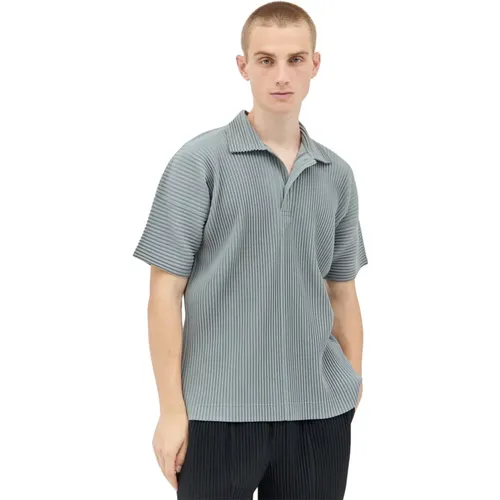 Gefaltetes Poloshirt , Herren, Größe: M - Issey Miyake - Modalova