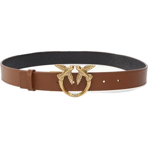 Belts, female, , Size: S Leather Belt with Unique Design - pinko - Modalova