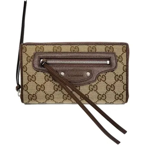 Pre-owned Wallets, female, , Size: ONE SIZE Pre-owned Canvas wallets - Gucci Vintage - Modalova