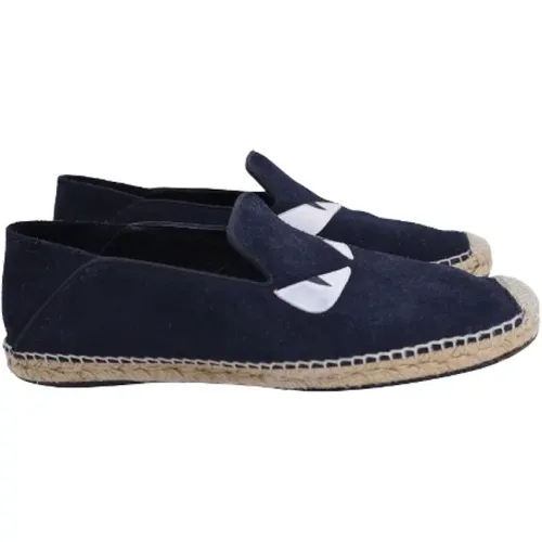 Pre-owned Flats, male, , Size: 9 US Pre-owned Suede flats - Fendi Vintage - Modalova