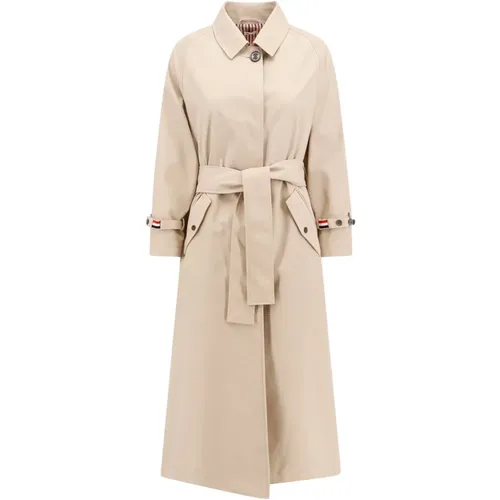 Cotton Twill Trench Coat , female, Sizes: XS - Thom Browne - Modalova