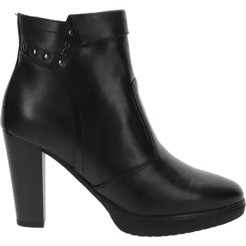 Leather Ankle Boots Elegant Style , female, Sizes: 5 UK, 3 UK, 4 UK, 6 UK, 2 UK - Nerogiardini - Modalova