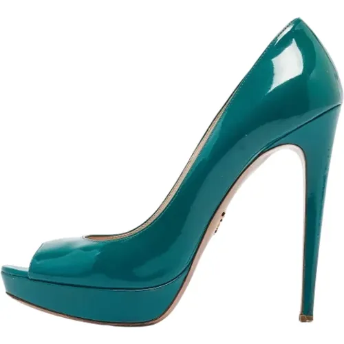 Pre-owned Leather heels , female, Sizes: 6 1/2 UK - Prada Vintage - Modalova