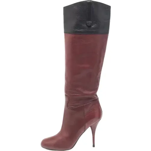 Pre-owned Leather boots , female, Sizes: 6 1/2 UK - Miu Miu Pre-owned - Modalova