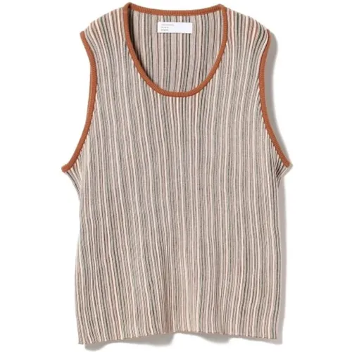 Multi-color Knit Tank Top , male, Sizes: L, M - Beams Plus - Modalova