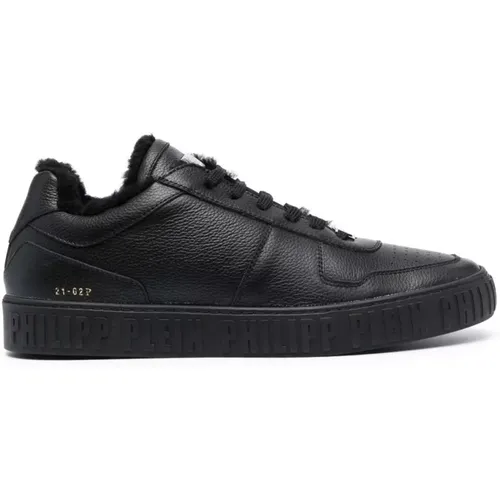 Leather Lo-Top Sneakers , male, Sizes: 12 UK, 9 UK - Philipp Plein - Modalova
