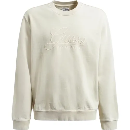 Sweatshirt Melvyn Pullover ohne Kapuze , Herren, Größe: L - Guess - Modalova