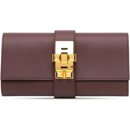 Pre-owned Clutches, female, , Size: ONE SIZE Pre-owned Leather clutches - Hermès Vintage - Modalova