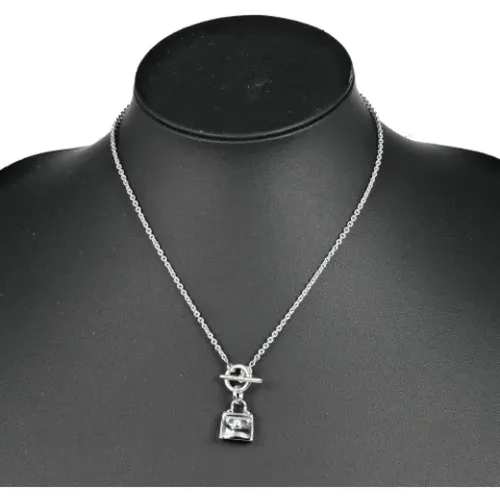 Pre-owned Jewellery, female, , Size: ONE SIZE Pre-owned Silver necklaces - Hermès Vintage - Modalova