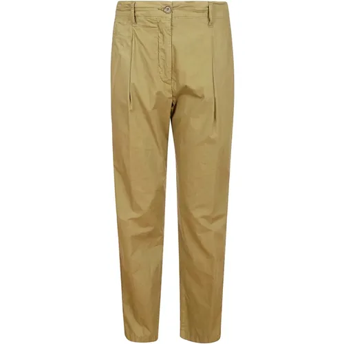 Cotton Trousers with Belt Loops , female, Sizes: 2XS, XS, M - Aspesi - Modalova