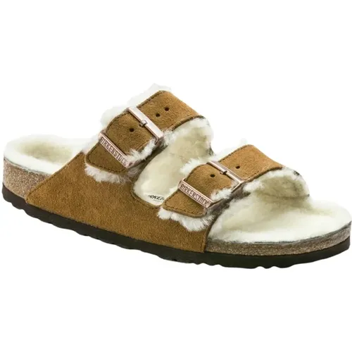 Sliders, female, , Size: 7 US Sandals Arizona Shearling - Birkenstock - Modalova