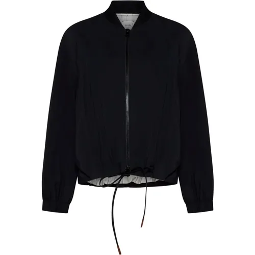 Ribbed Zip Coat , female, Sizes: M, S, XS - Alysi - Modalova