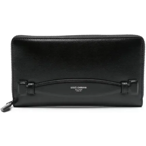 Wallets & Cardholders, female, , Size: ONE SIZE Zip-around calfskin wallet - Dolce & Gabbana - Modalova