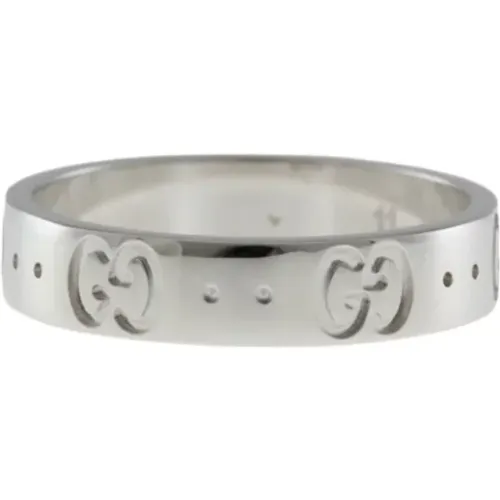 Pre-owned Jewellery, female, , Size: ONE SIZE Pre-owned Silver rings - Gucci Vintage - Modalova