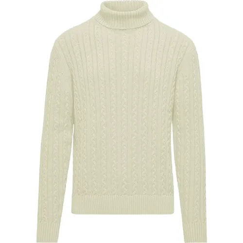 Turtlenecks, male, , Size: 2XL Warm Cotton Cable Knit Mock Neck Turtleneck - BomBoogie - Modalova