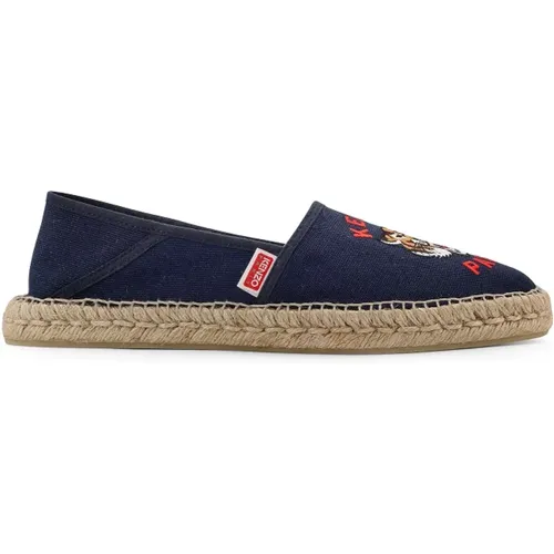 Espadrilles with Tiger Embroidery , male, Sizes: 8 UK, 7 UK, 10 UK, 6 UK, 5 UK - Kenzo - Modalova