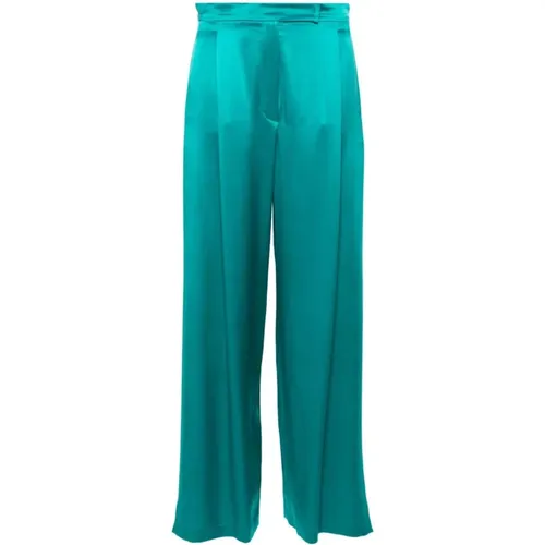 Silk Wide Leg Trousers , female, Sizes: S, XS - Max Mara - Modalova