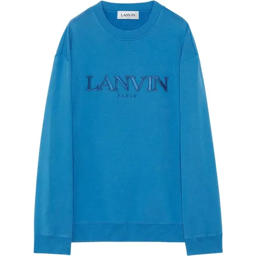 Sweatshirts, male, , Size: XL Cotton Sweatshirt Oversize Neptune - Lanvin - Modalova