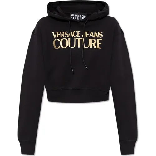 Hoodies, female, , Size: S Hooded sweatshirt - Versace Jeans Couture - Modalova