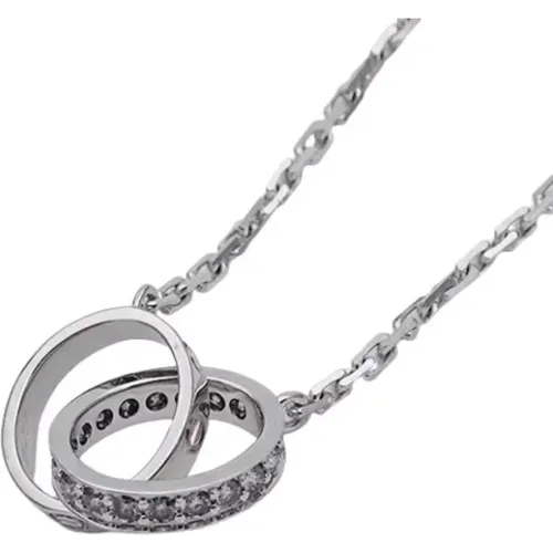 Pre-owned Jewellery, female, , Size: ONE SIZE Pre-owned White Gold necklaces - Cartier Vintage - Modalova