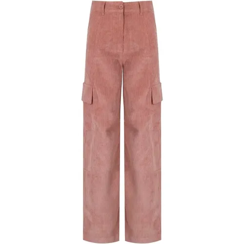 Rosa Cargo Hose Cord Vintage Stil , Damen, Größe: S - Essentiel Antwerp - Modalova