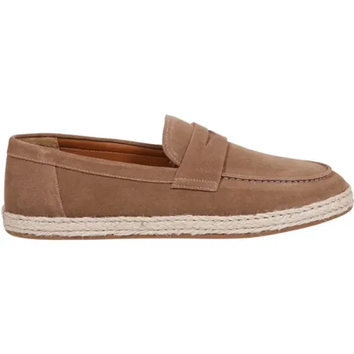 Klassischer Penny Loafer Schuh , Herren, Größe: 42 1/2 EU - Doucal's - Modalova