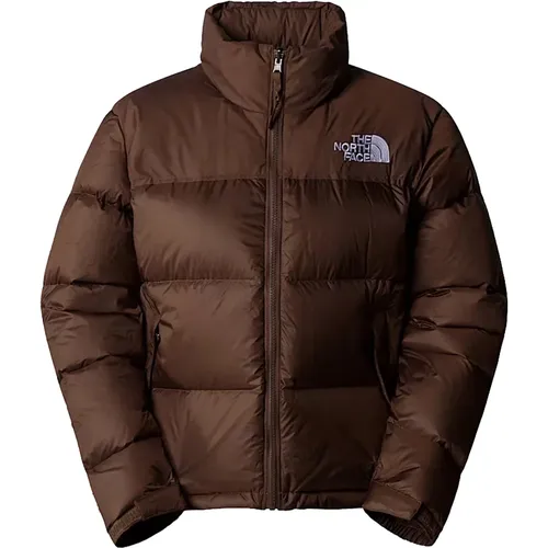 Braune Gesteppte Jacke mit Logo-Print - The North Face - Modalova