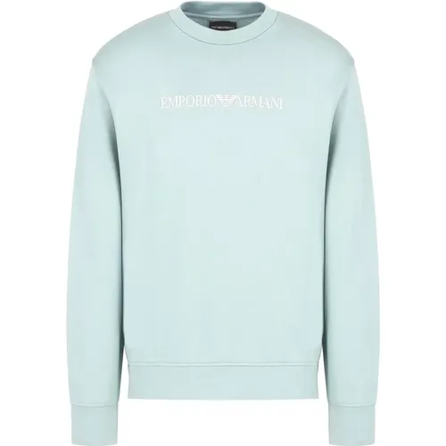 Logo-Print Rundhals Pullover - Emporio Armani - Modalova