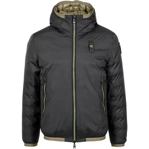 Reversible Down Jacket with Fixed Hood , male, Sizes: 2XL - Blauer - Modalova