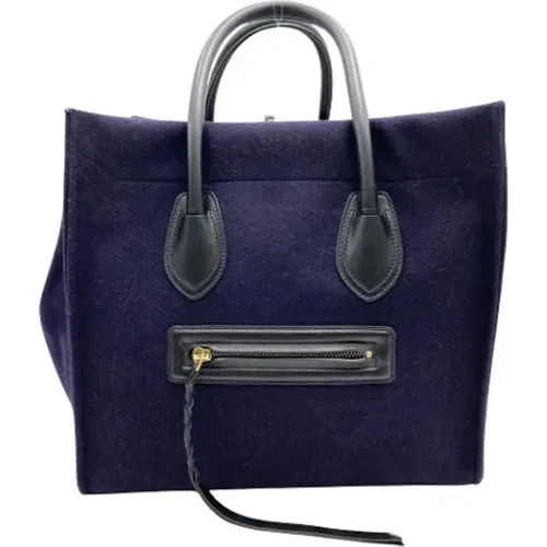 Pre-owned Tote Bags, female, , Size: ONE SIZE Pre-owned Suede celine-bags - Celine Vintage - Modalova